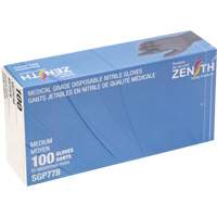 Puncture-Resistant Medical-Grade Disposable Gloves, Medium, Nitrile, 5-mil, Powder-Free, Black, Class 2 Cintas