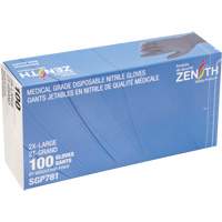 Gants jetables de calibre m&eacute;dical r&eacute;sistants &agrave; la perforation, 2T-Grand, Nitrile, 5 mils, Sans poudre, Noir, Classe 2 Cintas