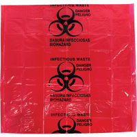 Dynamic Hazardous Waste Bags, Infectious Waste, 24" L x 24" W, 12 microns Cintas
