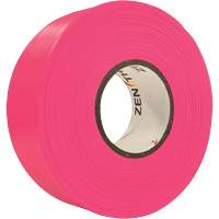 Flagging Tape, 1.1875" W x 164' L, Fluorescent Pink Cintas