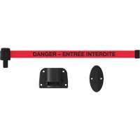 Plus Wall Mount Barrier System, Plastic, Screw Mount, 15', Red Tape Cintas