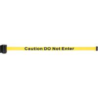 Wall Mount Barrier with Magnetic Tape, Steel, Screw Mount, 7', Yellow Tape Cintas