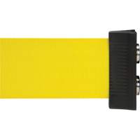 Wall Mount Barrier with Magnetic Tape, Steel, Screw Mount, 7', Yellow Tape Cintas