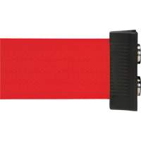 Wall Mount Barrier with Magnetic Tape, Steel, Screw Mount, 7', Red Tape Cintas