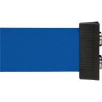 Wall Mount Barrier with Magnetic Tape, Steel, Screw Mount, 7', Blue Tape Cintas