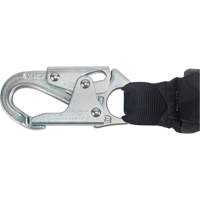 Miller&reg; HP Shock-Absorbing Lanyard, 4', Locking Rebar Hook Center, Locking Snap Hook Leg Ends, Polyester Cintas