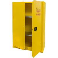 Flammable Storage Cabinet, 45 gal., 2 Door, 43" W x 65" H x 18" D Cintas
