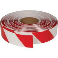 Ruban de marquage tr&egrave;s r&eacute;sistant pour plancher ArmorStripe, 2" x 100', PVC, Rouge et blanc Cintas