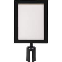 Sign Frame for Crowd Control Post, Black Cintas