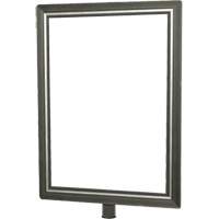 Heavy-Duty Vertical Sign Holder for Classic Posts, Satin Chrome Cintas
