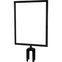 Heavy-Duty Horizontal Sign Holder with Tensabarrier&reg; Post Adapter, Black Cintas