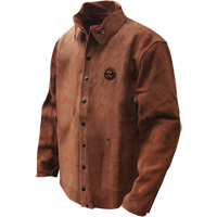 Veste de soudage en cuir fleur de vache refendu Gander Brand, Cuir, 4T-Grand, Brun Cintas