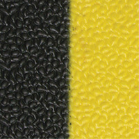 Airsoft Anti-Fatigue Mat, Pebbled, 3' x 5' x 3/8", Black/Yellow, PVC Sponge Cintas