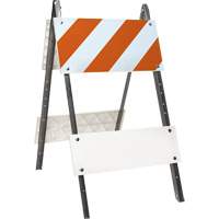 Prismatic Barricade, Folding, 24" L x 45" H, Orange/White Cintas