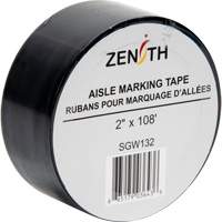 Aisle Marking Tape, 2" x 108', PVC, Black Cintas