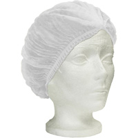 Ronco Care Pleated Bouffant Cap, Polypropylene, 24", White Cintas