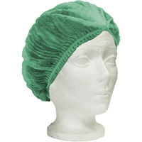 Ronco Care Pleated Bouffant Cap, Polypropylene, 21", Green Cintas