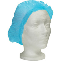 Ronco Care Pleated Bouffant Cap, Polypropylene, 24", Blue Cintas