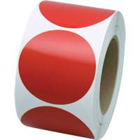 Marking Shapes, Circle, 3" L x 3" W, Red, Vinyl Cintas