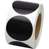 Coloured Marking Dots, Circle, 3" L x 3" W, Black, Vinyl Cintas