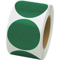 Coloured Marking Dots, Circle, 3" L x 3" W, Green, Vinyl Cintas