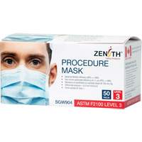 Disposable Procedure Face Masks, ASTM F2100 Level 3, Class 1 Cintas