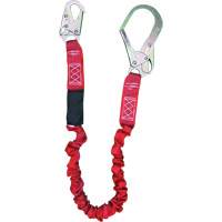 ShockSorb Internal Shock Lanyard, 6', Rebar Hook Center, Snap Hook Leg Ends, Polyester Cintas