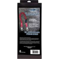 ShockSorb Internal Shock Lanyard, 6', Snap Hook Center, Snap Hook Leg Ends, Polyester Cintas