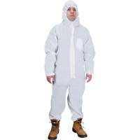 Hooded Coveralls, Medium, White, SMS Cintas