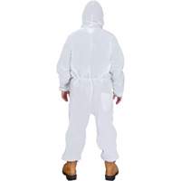 Hooded Coveralls, Medium, White, SMS Cintas