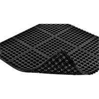 Cushion-Ease&reg; 550 Interlocking Anti-Fatigue Mat, Slotted, 3' x 3' x 3/4", Black, Rubber Cintas