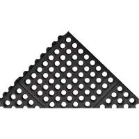 Cushion-Ease&reg; 550 Interlocking Anti-Fatigue Mat, Slotted, 3' x 3' x 3/4", Black, Rubber Cintas