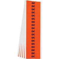 &eacute;tiquette de tension pour conduit  DC , 1/2" x 2-1/4", &eacute;toffe/Vinyle, Anglais Cintas