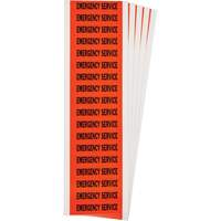 &eacute;tiquette de tension pour conduit  Emergency Service , 1/2" x 2-1/4", &eacute;toffe/Vinyle, Anglais Cintas