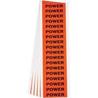 &eacute;tiquette de tension pour conduit  Power , 1/2" x 2-1/4", &eacute;toffe/Vinyle, Anglais Cintas