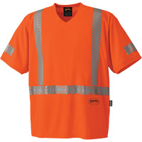 6900 CoolPass&reg; UV Protection Safety T-Shirt, 3X-Large, High Visibility Orange Cintas