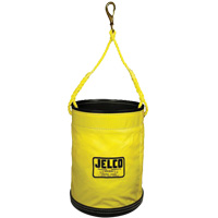 Seau escamotable avec rev&ecirc;tement en vinyle, 11" lo x 11" la x 16" h, Nylon, Noir/Jaune Cintas