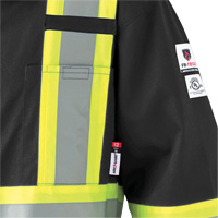 7702BK Combinaison ignifuge et r&eacute;sistant &agrave; l'arc &eacute;lectrique 88/12 FR-Tech, Taille 36, Noir, 9,7 cal/cm² Cintas