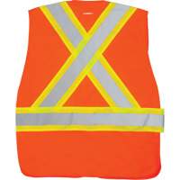 CSA-Compliant High-Visibility Surveyor Vest, High Visibility Orange, Medium, Polyester Cintas