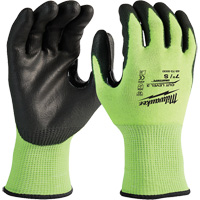 High-Visibility Cut-Resistant Gloves, Size Small, 15 Gauge, Nitrile/Polyurethane Coated, Polyethylene Shell, ANSI/ISEA 105 Level 3 Cintas