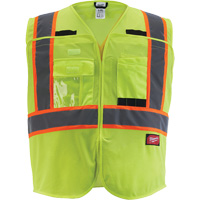 Veste de s&eacute;curit&eacute; pour signaleur, Jaune lime haute visibilit&eacute;, Moyen/Petit Cintas