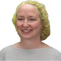 Bouffant Caps, Polypropylene, 21", Yellow Cintas