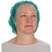 Bouffant Caps, Polypropylene, 21", Green Cintas