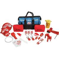 Lockout Tagout Kit with Nylon Safety Lockout Padlocks in Duffel Bag, Electrical/Valve Kit, 31 Components Cintas