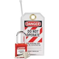 Nylon Safety Lockout Padlock & Tag Kit, 3 Components Cintas