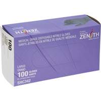 Medical Grade Disposable Gloves, Large, Nitrile, 6-mil, Powder-Free, Black, Class 2 Cintas