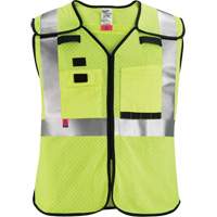 Gilet de s&eacute;curit&eacute; &agrave; maille d&eacute;tachable, Noir/Jaune lime haute visibilit&eacute;, Moyen/Petit Cintas