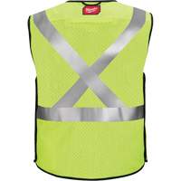 Gilet de s&eacute;curit&eacute; &agrave; maille d&eacute;tachable, Noir/Jaune lime haute visibilit&eacute;, Moyen/Petit Cintas