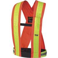 5593 Bretelles de s&eacute;curit&eacute;, Orange haute visibilit&eacute;, Couleur r&eacute;fl&eacute;chissante Jaune, Taille unique Cintas