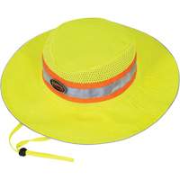279 Ranger's Hat with Strap, High Visibility Lime-Yellow, Polyester Cintas